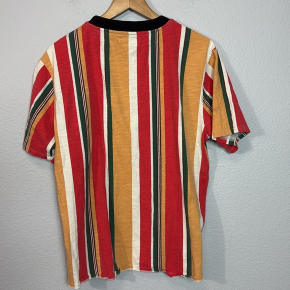 Retro GUESS Men's Multicolor Vertical Striped T-Shirt - Picture 4 of 4